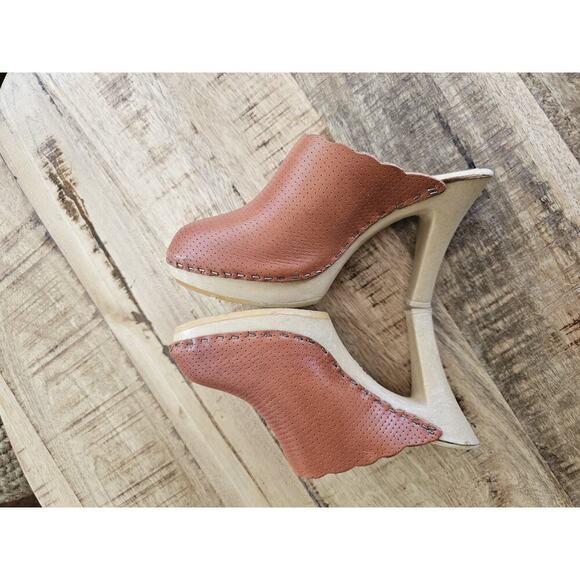 Daw Nessa Vintage Mule Heel Clogs Women's Size 5 Made in Italy Boho Classic - Picture 8 of 12